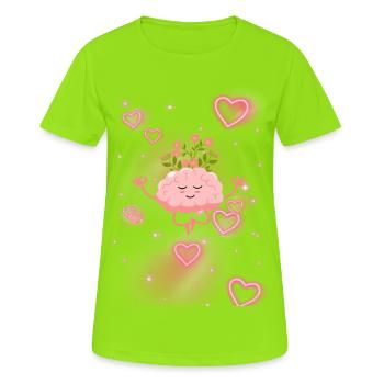 Zen Attitude – Wellness Gift - Women's Breathable T-Shirt - neon green - Front - AI Model Female 172 dark (172cm)
