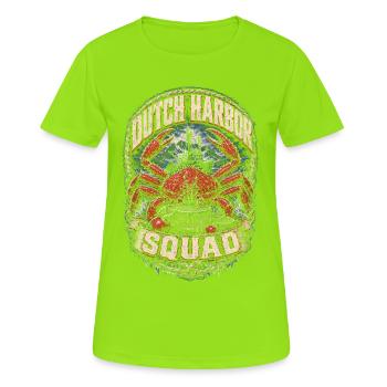 Alaska King Crab Dutch Harbour Squad - Women's Breathable T-Shirt - neon green - Front - AI Model Female 172 dark (172cm)