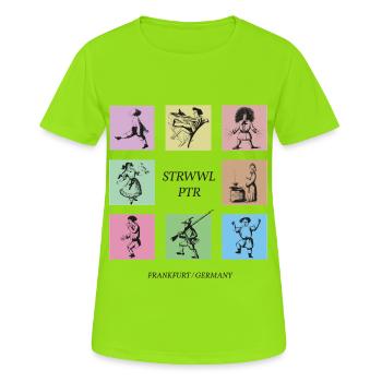 Struwwelpeter Pop Art – Frankfurt, Germany - Women's Breathable T-Shirt - neon green - Front - AI Model Female 172 dark (172cm)