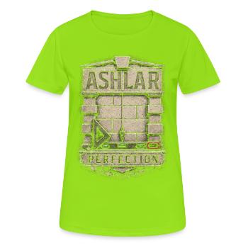 Stonemasonry Stonemasonry Ashlar Perfection - Women's Breathable T-Shirt - neon green - Front - AI Model Female 172 dark (172cm)