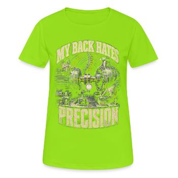 Industrial Mechanic Machine Assembler - Women's Breathable T-Shirt - neon green - Front - AI Model Female 172 dark (172cm)