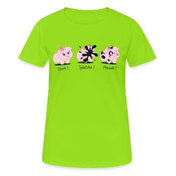 The 3 Little Pigs - Women's Breathable T-Shirt - neon green - Front - AI Model Female 172 dark (172cm)
