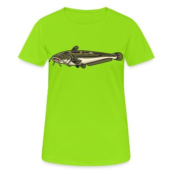 Wels - Frauen T-Shirt atmungsaktiv - Neongrün - Vorne - AI Model Female 172 dark (172cm)