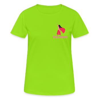 Cape of Strength – Like a Woman - Women's Breathable T-Shirt - neon green - Front - AI Model Female 172 dark (172cm)