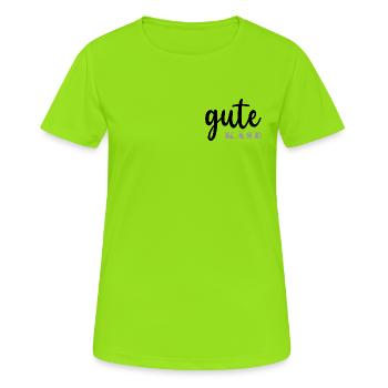 gute Käse - Frauen T-Shirt atmungsaktiv - Neongrün - Vorne - AI Model Female 172 dark (172cm)
