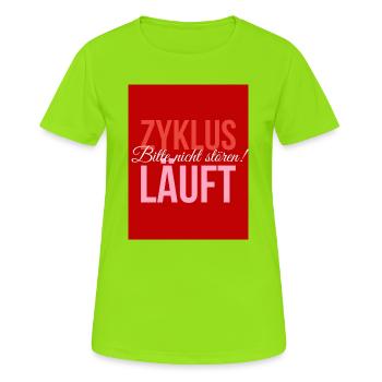 Course à vélo - Ne dérangez pas ! - T-shirt respirant Femme - vert néon - Devant - AI Model Female 172 dark (172cm)