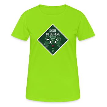 Gamer Break Diamond Logo - Women's Breathable T-Shirt - neon green - Front - AI Model Female 172 dark (172cm)