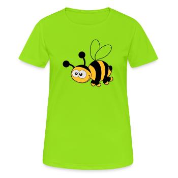 Biene - Bienchen - Sumis - Frauen T-Shirt atmungsaktiv - Neongrün - Vorne - AI Model Female 172 dark (172cm)