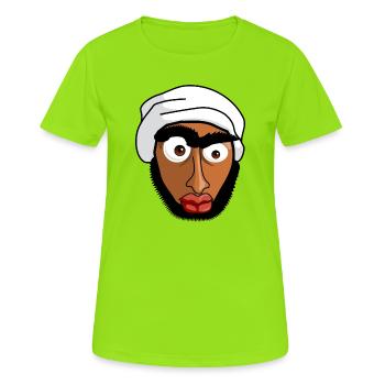 muslim - Frauen T-Shirt atmungsaktiv - Neongrün - Vorne - AI Model Female 172 dark (172cm)