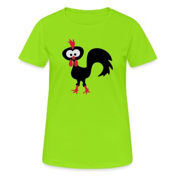 coq - T-shirt respirant Femme - vert néon - Devant - AI Model Female 172 dark (172cm)