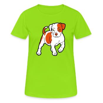 American Staffordshire Terrier - T-shirt respirant Femme - vert néon - Devant - AI Model Female 172 dark (172cm)
