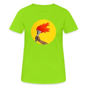 Zaire - Frauen T-Shirt atmungsaktiv - Neongrün - Vorne - AI Model Female 172 dark (172cm)