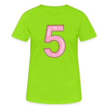 5 Rosa - T-shirt respirant Femme - vert néon - Devant - AI Model Female 172 dark (172cm)