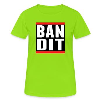 bandit dieb crime criminal aufkleber hooligan gang - Frauen T-Shirt atmungsaktiv - Neongrün - Vorne - AI Model Female 172 dark (172cm)