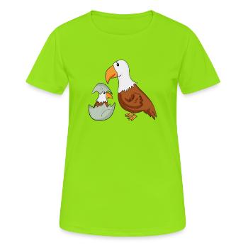 Eagle with Baby Eagle - Women's Breathable T-Shirt - neon green - Front - AI Model Female 172 dark (172cm)