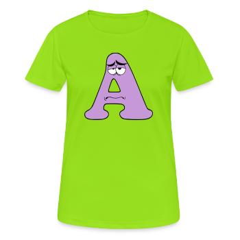 A - T-shirt respirant Femme - vert néon - Devant - AI Model Female 172 dark (172cm)
