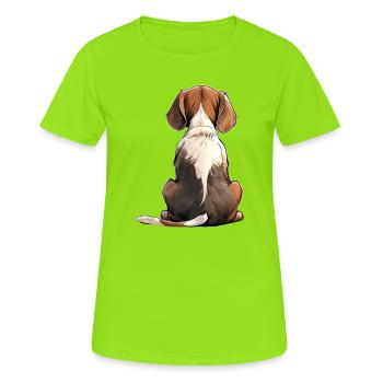 Beagle - Frauen T-Shirt atmungsaktiv - Neongrün - Vorne - AI Model Female 172 dark (172cm)