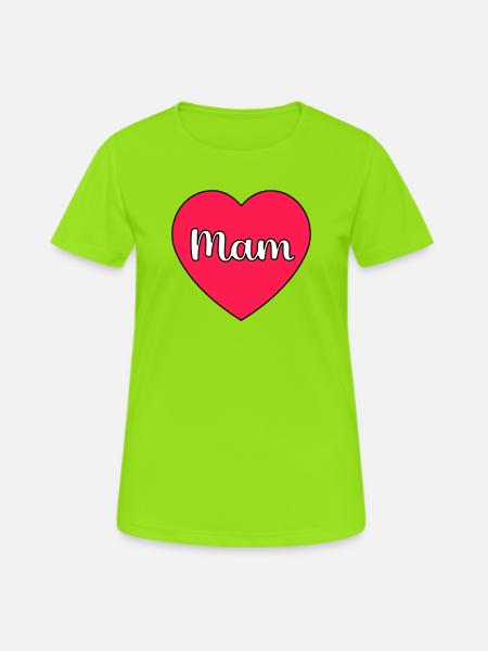 Mom Hart - Women's Breathable T-Shirt - neon green