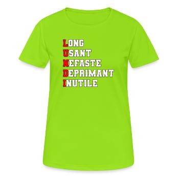 Monday - Women's Breathable T-Shirt - neon green - Front - AI Model Female 172 dark (172cm)
