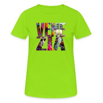 VENISE - T-shirt respirant Femme - vert néon - Devant - AI Model Female 172 dark (172cm)