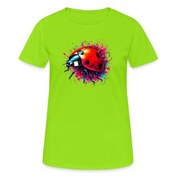 Coccinelle - T-shirt respirant Femme - vert néon - Devant - AI Model Female 172 dark (172cm)