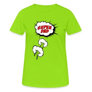 Super dad - Women's Breathable T-Shirt - neon green - Front - AI Model Female 172 dark (172cm)