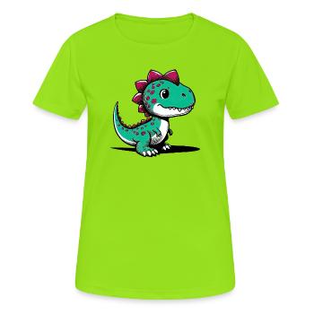 Dinosaur - Women's Breathable T-Shirt - neon green - Front - AI Model Female 172 dark (172cm)