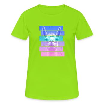 Alpaga - T-shirt respirant Femme - vert néon - Devant - AI Model Female 172 dark (172cm)
