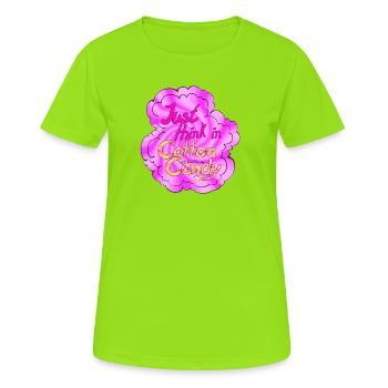 Cotton Candy Thinking swirl - Frauen T-Shirt atmungsaktiv - Neongrün - Vorne - AI Model Female 172 dark (172cm)