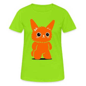 Cutie by toystudio 71 / FANMAN - Women's Breathable T-Shirt - neon green - Front - AI Model Female 172 dark (172cm)