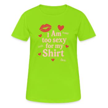 Playful confident emphasis - Women's Breathable T-Shirt - neon green - Front - AI Model Female 172 dark (172cm)