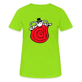 Mr Snail Sir Cylinder Monocle Rich Wealthy - Women's Breathable T-Shirt - neon green - Front - AI Model Female 172 dark (172cm)