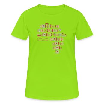 Black History Month - Frauen T-Shirt atmungsaktiv - Neongrün - Vorne - AI Model Female 172 dark (172cm)
