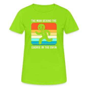 Futurs papas, futurs pères - T-shirt respirant Femme - vert néon - Devant - AI Model Female 172 dark (172cm)