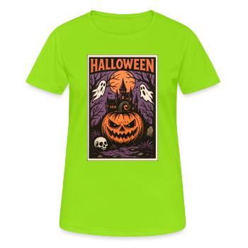 Halloween classique - T-shirt respirant Femme - vert néon - Devant - AI Model Female 172 dark (172cm)