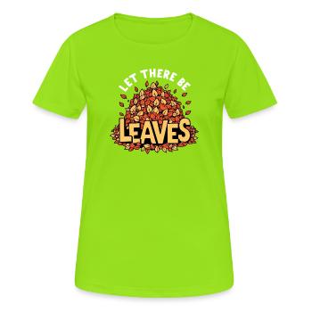 Autumn leaves Autumn leaves Autumn leaves Autumn leaves - Women's Breathable T-Shirt - neon green - Front - AI Model Female 172 dark (172cm)