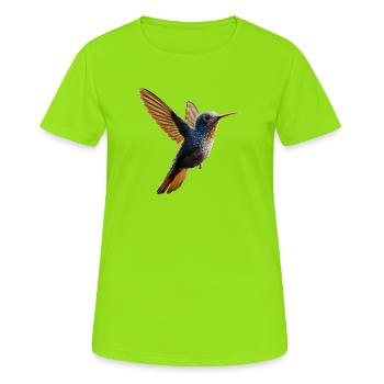 Colibri Colibri Colibri Oiseau Colibris Colibri mignon - T-shirt respirant Femme - vert néon - Devant - AI Model Female 172 dark (172cm)