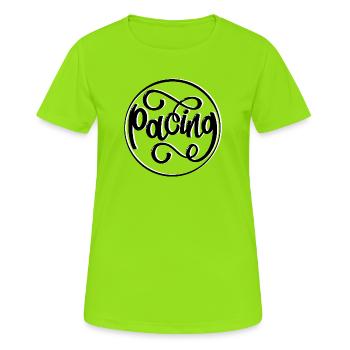 Rythme - T-shirt respirant Femme - vert néon - Devant - AI Model Female 172 dark (172cm)