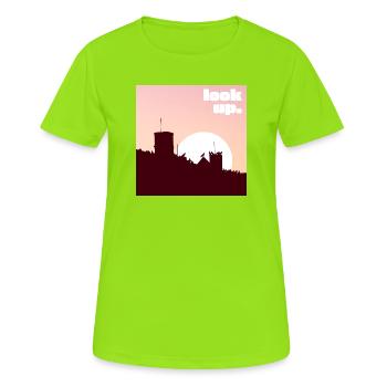chercher - T-shirt respirant Femme - vert néon - Devant - AI Model Female 172 dark (172cm)