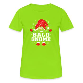 Gnom Glatze - Frauen T-Shirt atmungsaktiv - Neongrün - Vorne - AI Model Female 172 dark (172cm)