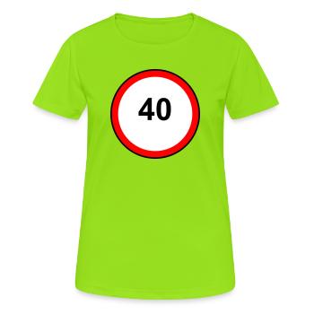 Chevalière Circle des années 40 - T-shirt respirant Femme - vert néon - Devant - AI Model Female 172 dark (172cm)