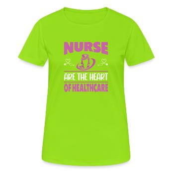 Funny Nurse Gifts Nursing Outfits - Women's Breathable T-Shirt - neon green - Front - AI Model Female 172 dark (172cm)