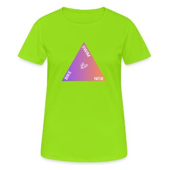 Triathlon Triangle Pente - T-shirt respirant Femme - vert néon - Devant - AI Model Female 172 dark (172cm)
