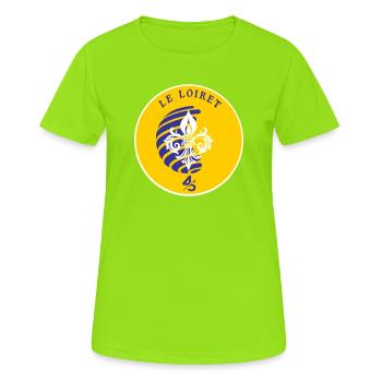 Fleur de Lys Loiret 45 - Frauen T-Shirt atmungsaktiv - Neongrün - Vorne - AI Model Female 172 dark (172cm)