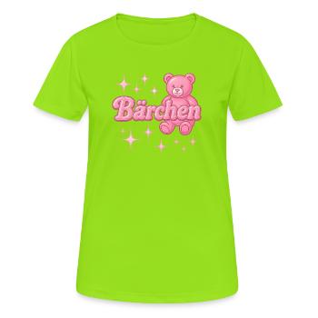 Bear / Y2K Nickname Statement Design - Women's Breathable T-Shirt - neon green - Front - AI Model Female 172 dark (172cm)
