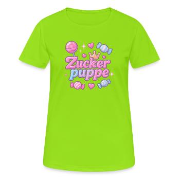 Sugar Doll / Y2K Nickname Statement Design - Women's Breathable T-Shirt - neon green - Front - AI Model Female 172 dark (172cm)
