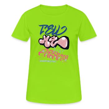 Raconte-moi tes rêves - T-shirt respirant Femme - vert néon - Devant - AI Model Female 172 dark (172cm)