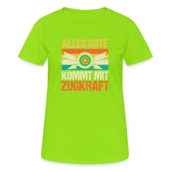 Tir à l’arc Tir à l’arc Tir à l’arc - T-shirt respirant Femme - vert néon - Devant - AI Model Female 172 dark (172cm)