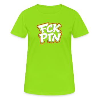 Déclaration anti-Poutine du FCK PTN - T-shirt respirant Femme - vert néon - Devant - AI Model Female 172 dark (172cm)