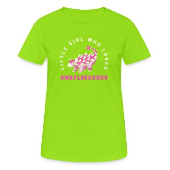 Ankylosaurus - Frauen T-Shirt atmungsaktiv - Neongrün - Vorne - AI Model Female 172 dark (172cm)